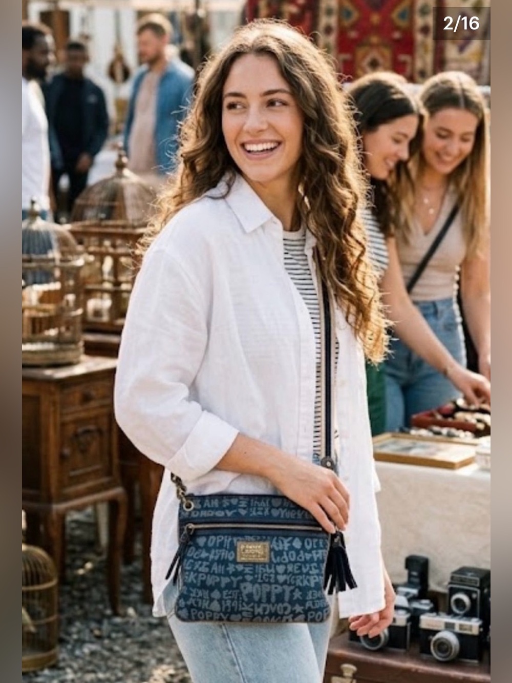 Coach Poppy 2011 LIMITED EDITION Denim Wordblock Shoulder Bag